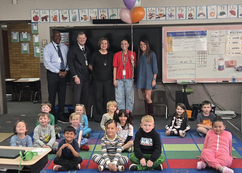 Ms. Pitcher getting award 