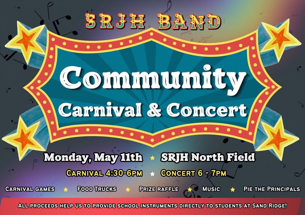 Community event carnival and band concert May 11th 430-7