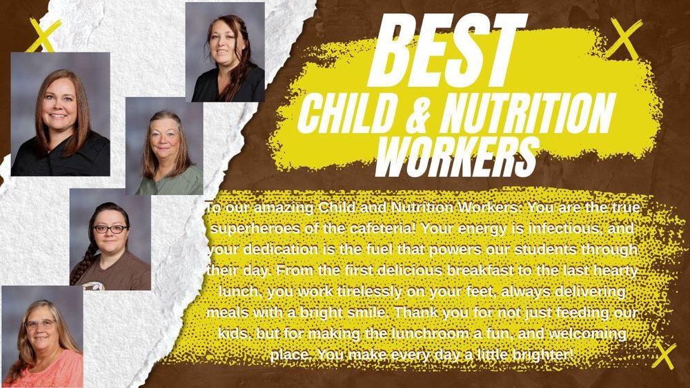 A huge shout-out on Appreciation Day to our amazing Child and Nutrition Workers! 🍎✨  You are the true superheroes of the cafeteria, fueling our students with delicious breakfast and lunch every single day. We appreciate your tireless work, infectious energy, and the constant smiles you share. Thank you for always making our lunchroom a fun and welcoming place!  #SchoolNutritionHeroes #ThankYou #AppreciationDay #FuelingFutures
