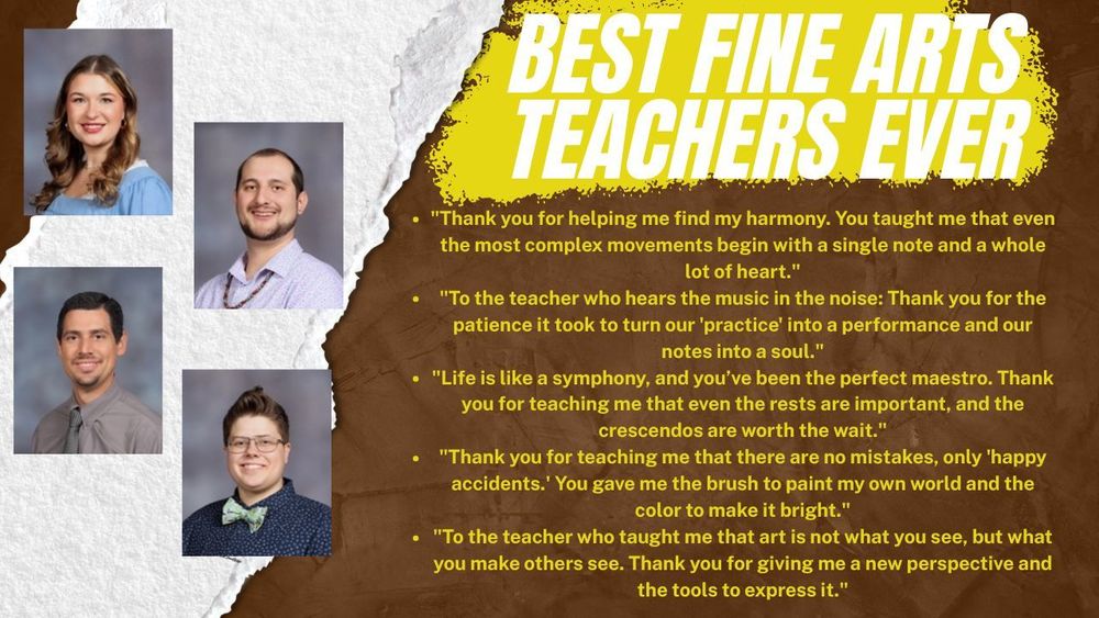 Fine Arts Teacher Appreciation Flyer