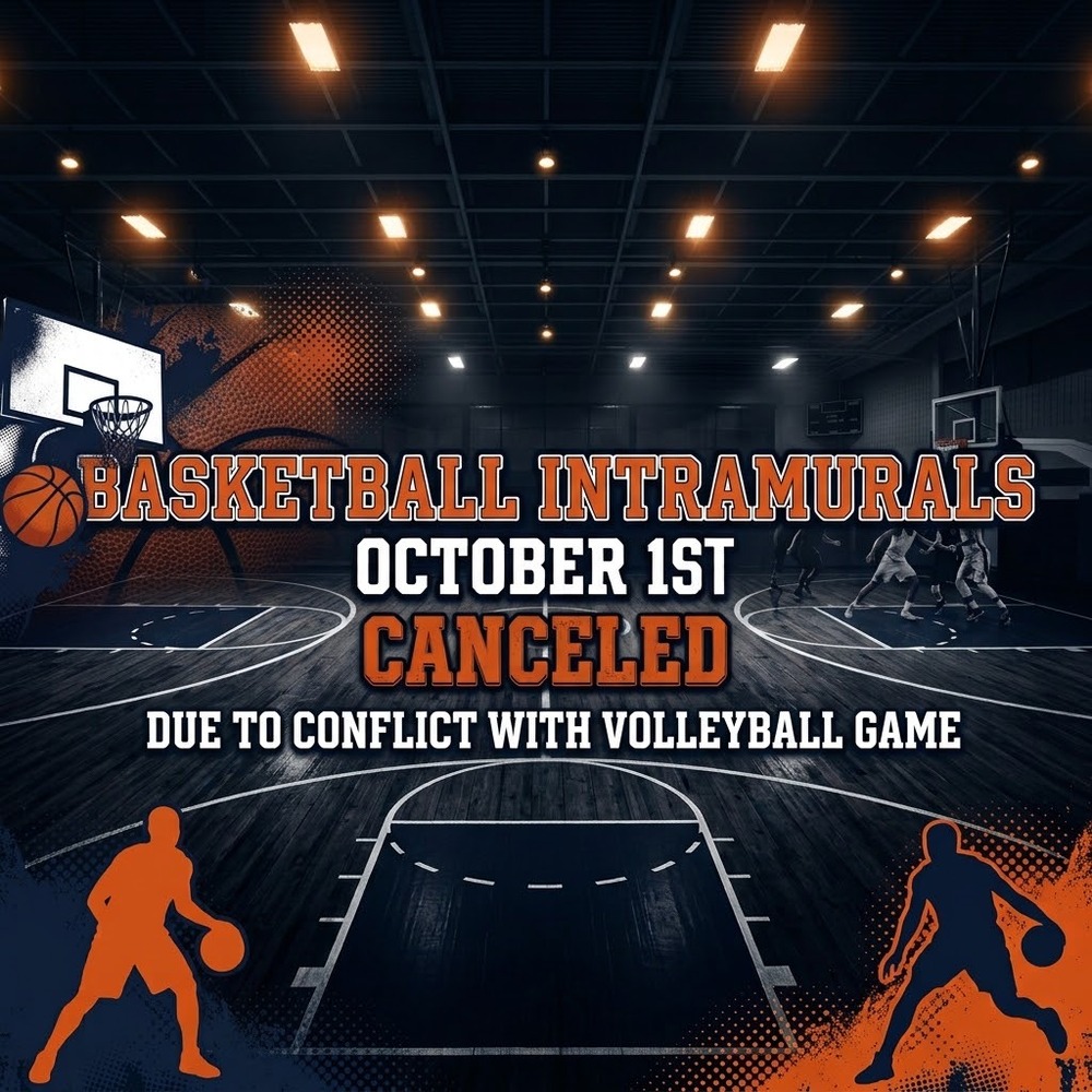 Intramural cancelled for Oct 1