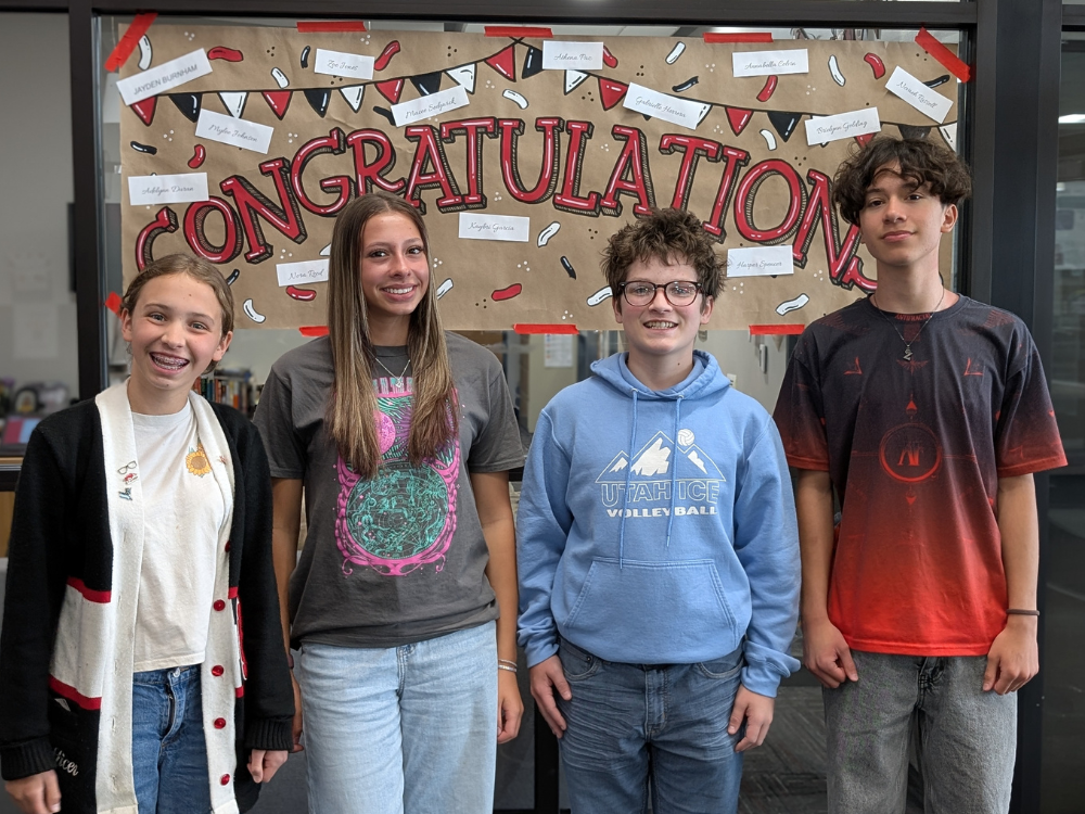 photograph of Roy Jr students whe were selected as finalists for the Do The Write Thing competition