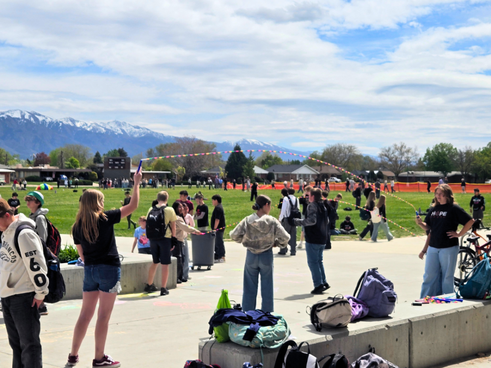 Photo of Roy Jr students enjoying 'recess' for PBIS March yourself to class reward. 