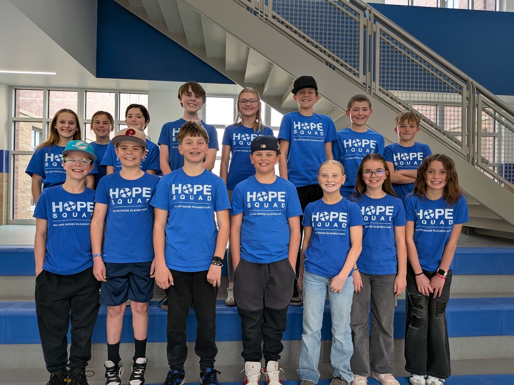 students on Hope Squad standing for a photo