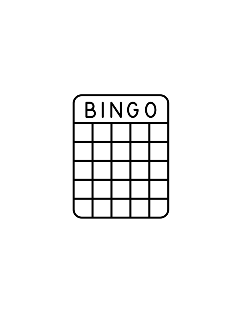 blank bingo card