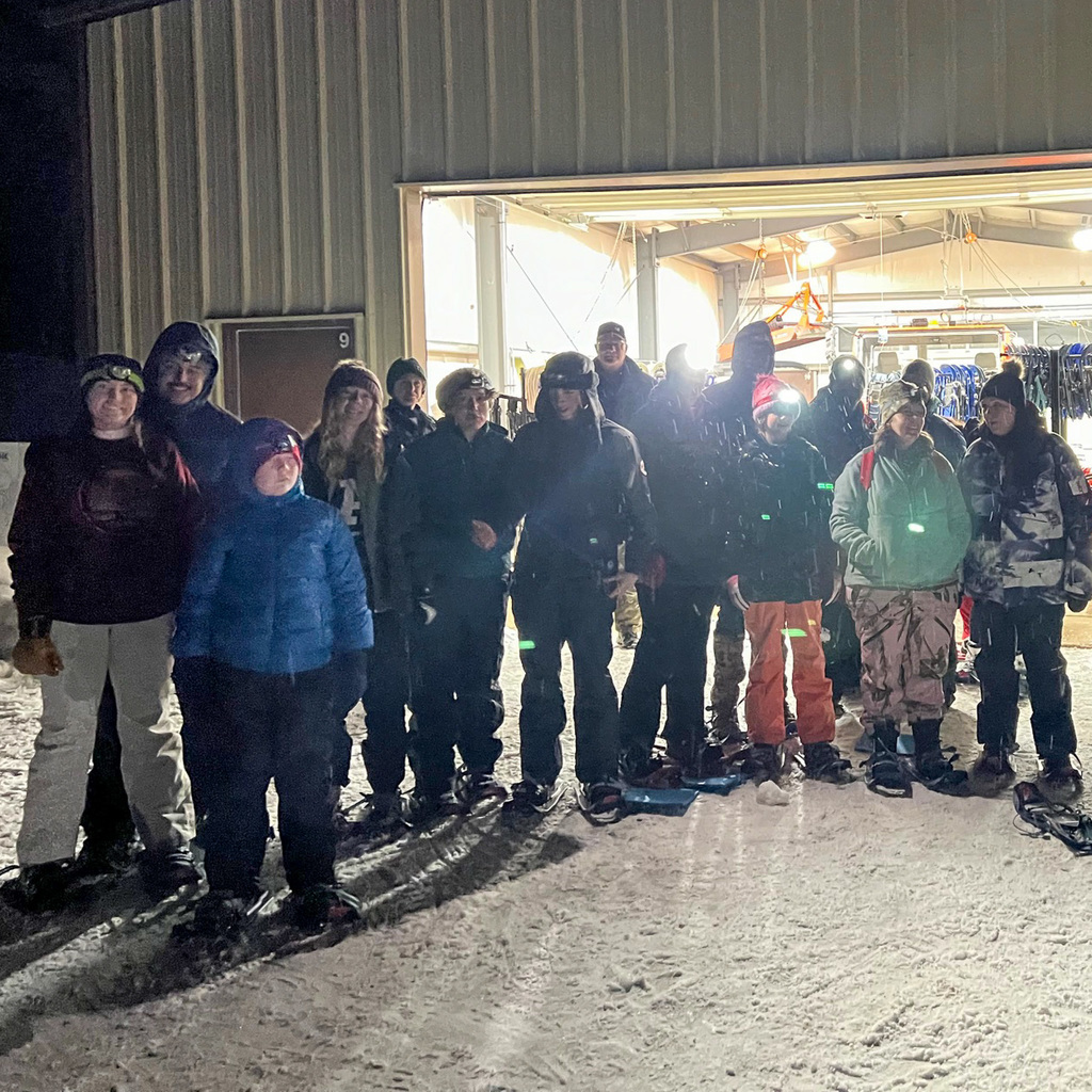 Wellness Moonlight Snowshoeing