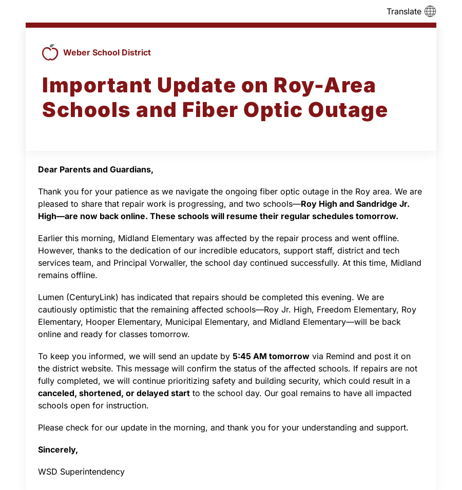 infographic on internet outage