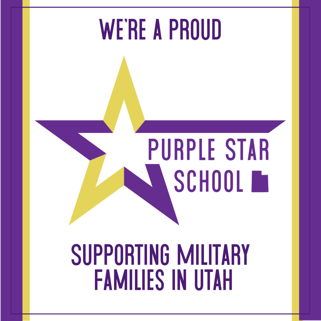We're a proud Purple Star School. Supporting military families in Utah.