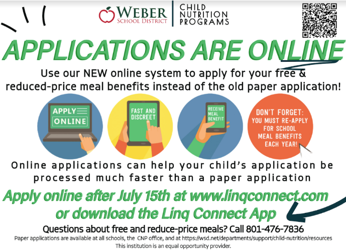 Application for free and reduced meals