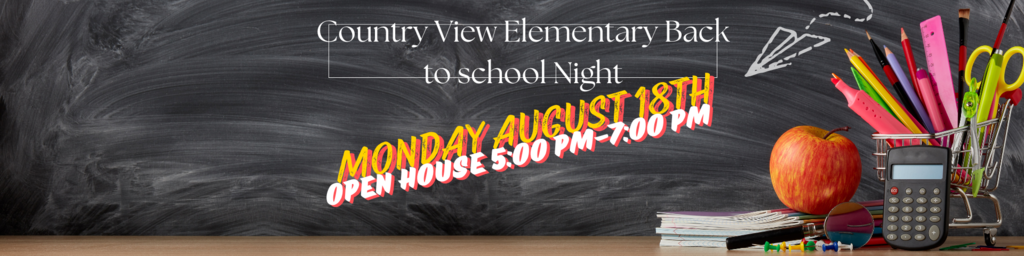 Back to School Night Aug. 18th from 5-7 PM