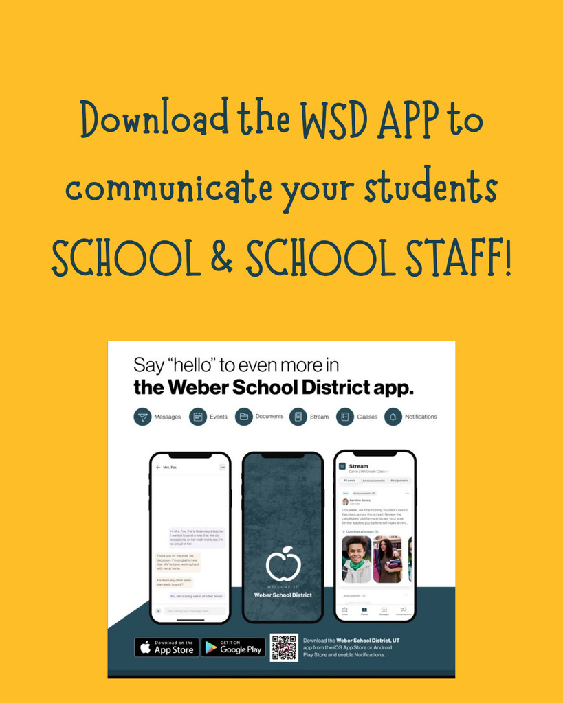 Download the WSD APP to communicate with your students school and staff.