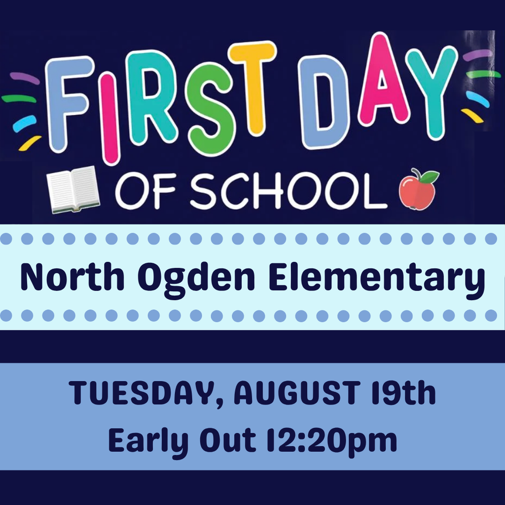 First day of school will be Tuesday, Aug 19th, early out at 12:20pm