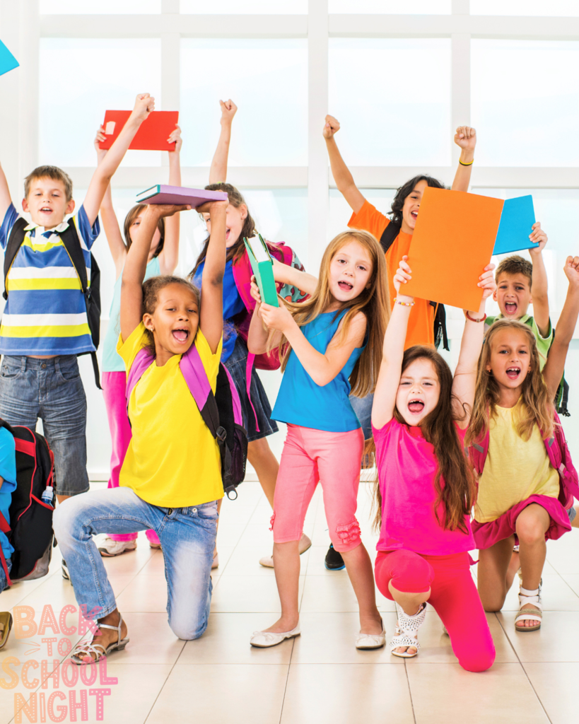 back to school night - group of children