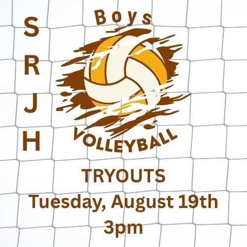 Boys Volleyball Tryouts August 19th 3pm