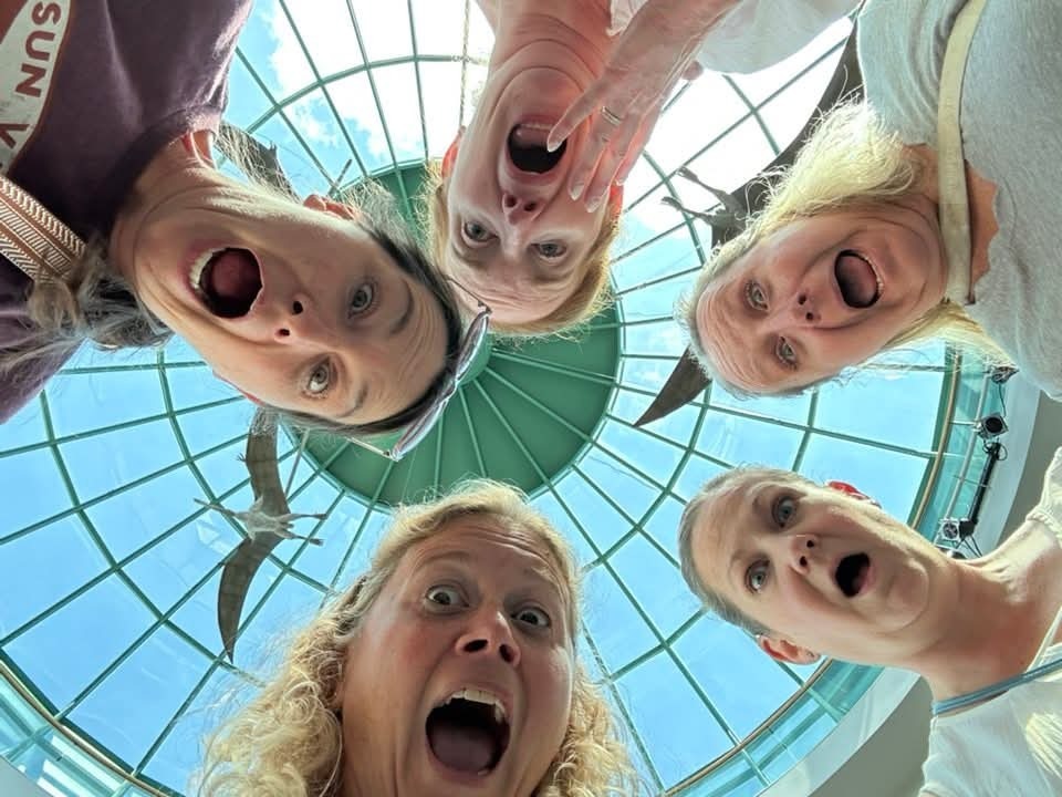 Teachers at a museum 
