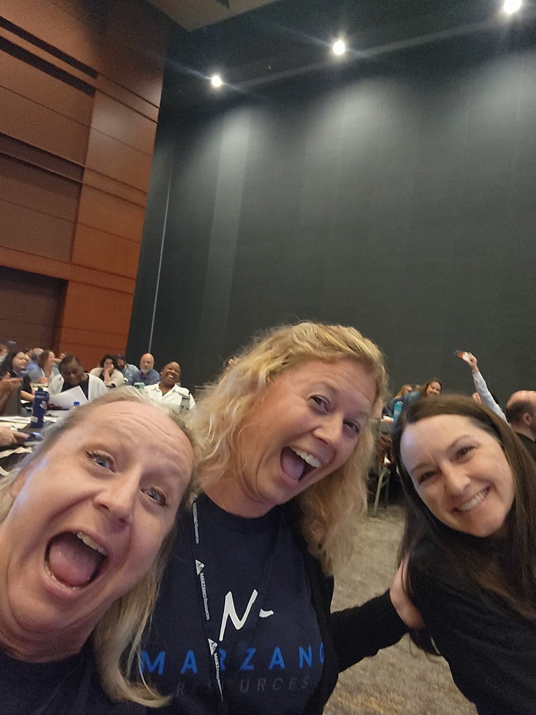 Teachers having fun at the conference