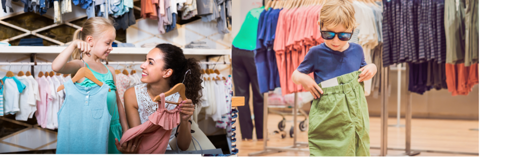 decorative- mom and child looking at clothes