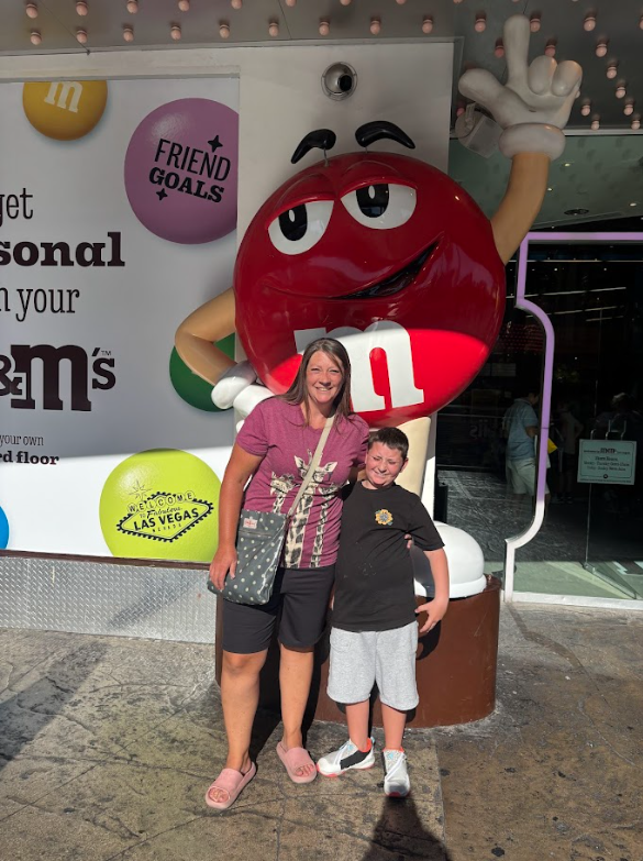 Ms. Smith and son in Las Vegas