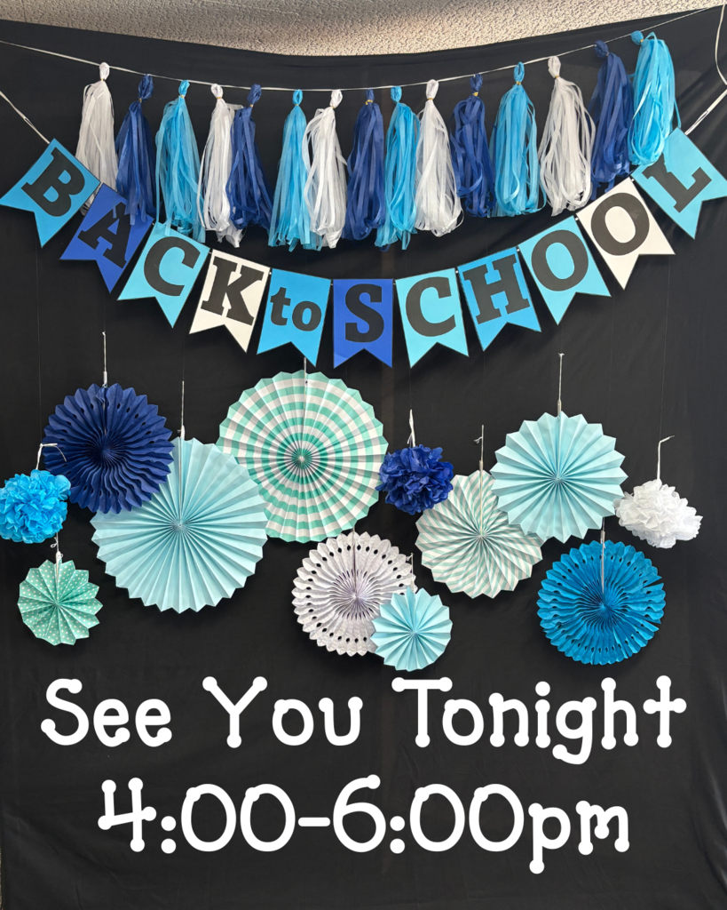decorative image with "See you Tonight 4:00-6:00pm"