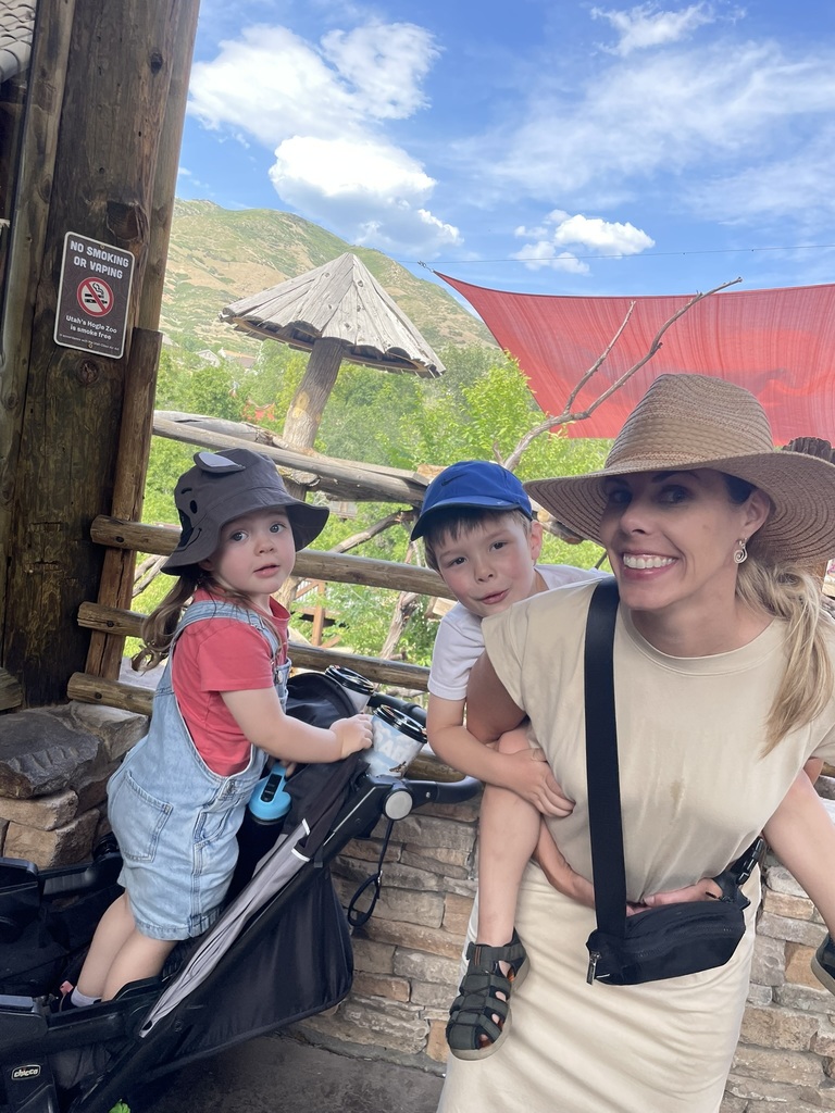 Ms. Favero at the zoo with her niece and nephew