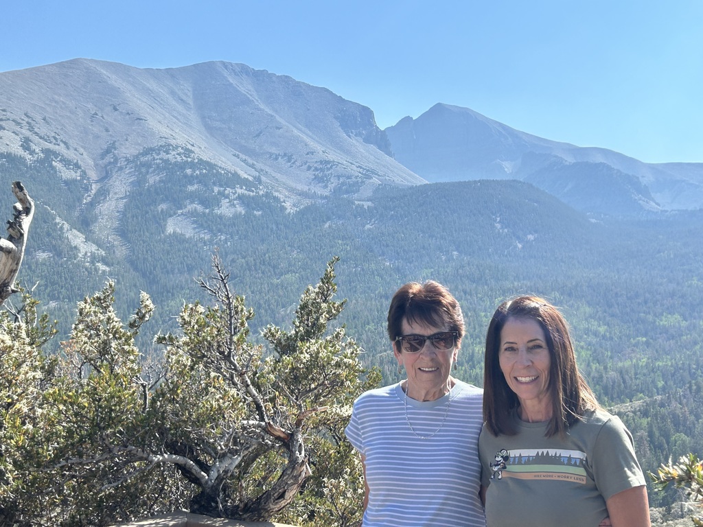 Mrs. Bolton with her mom at Great Basin National Park