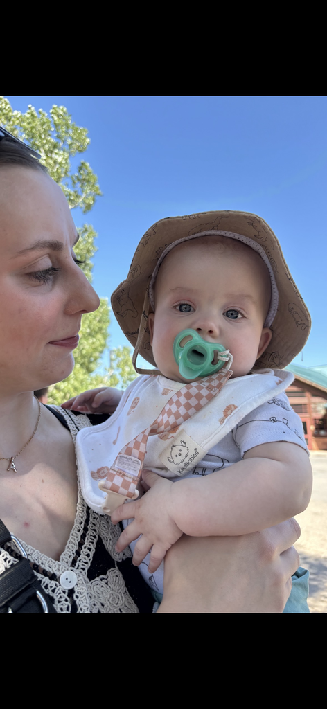 Mrs. Roberts and her 8 month old son