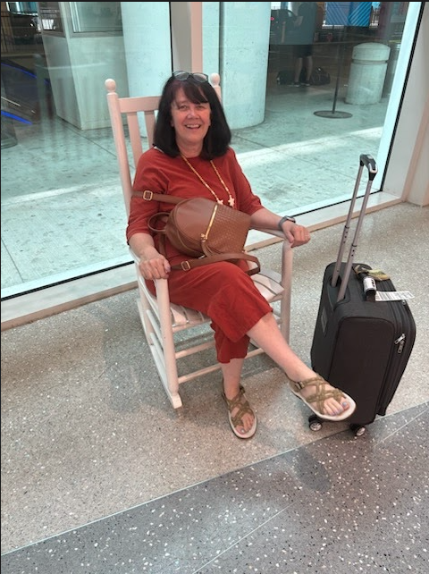 Mrs. Stalder in rocking chair