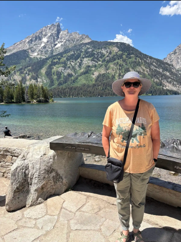 Mrs. Doxey at Grand Teton
