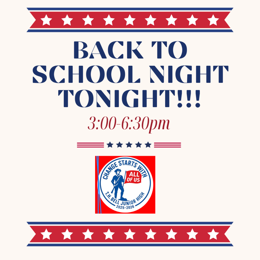 back to school  night tonight 3:00-6:30pm