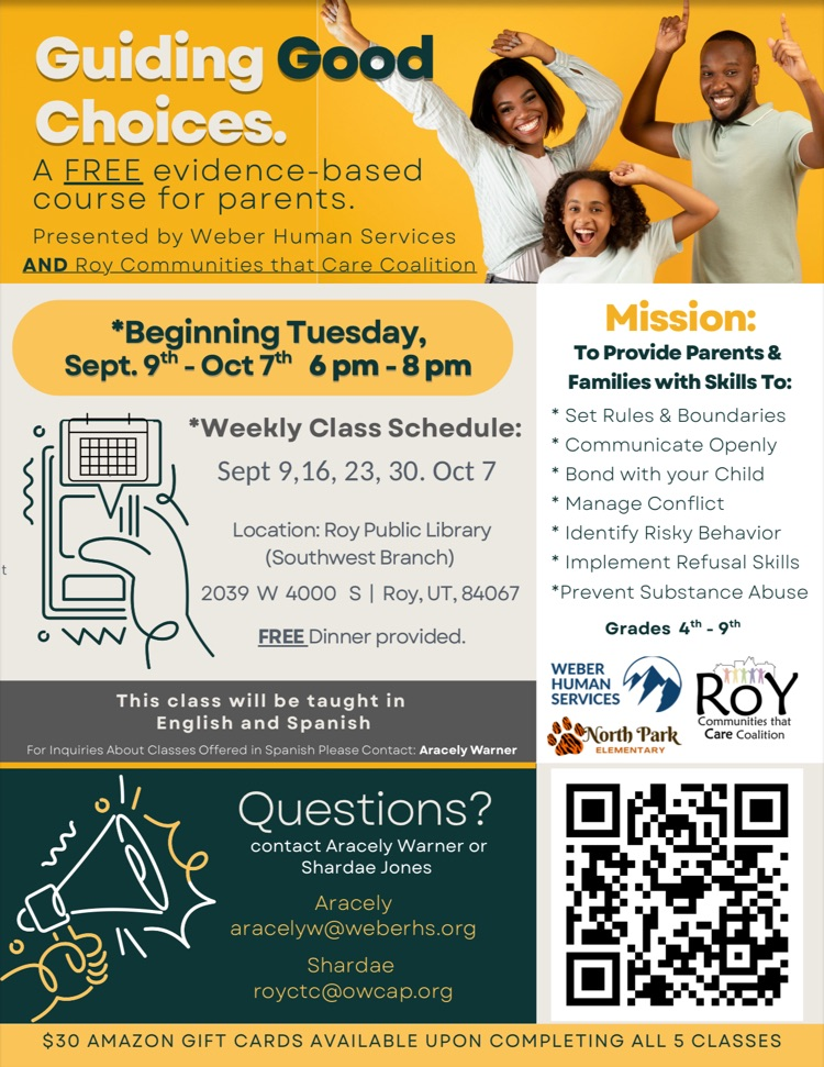 Flyer inviting parents to attend workshop for prevention strategies