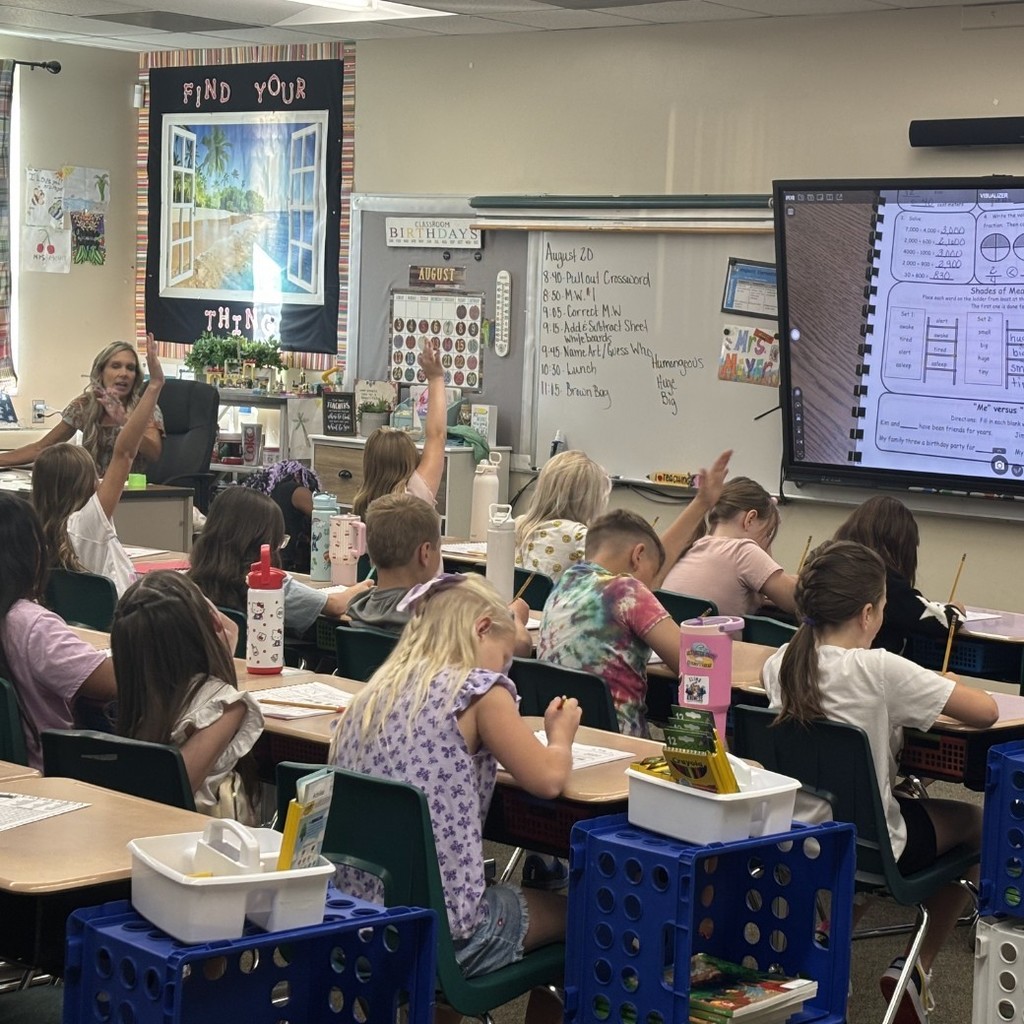 students learning in Mrs. Myer's class