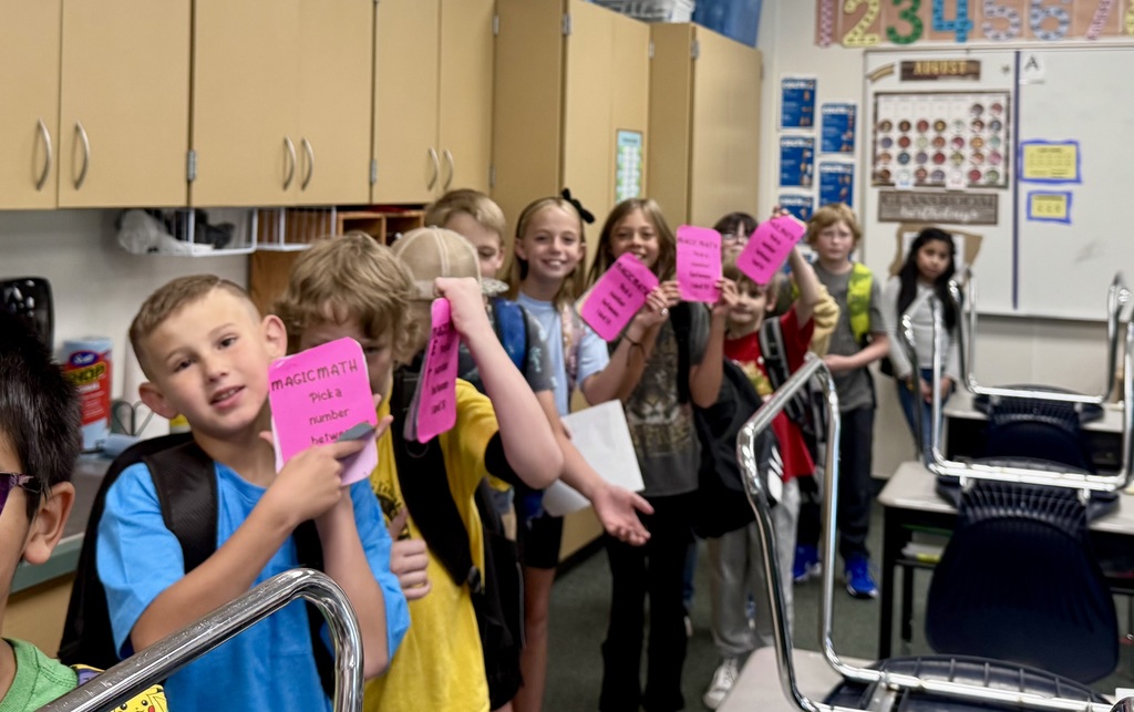 students lining up in classroom