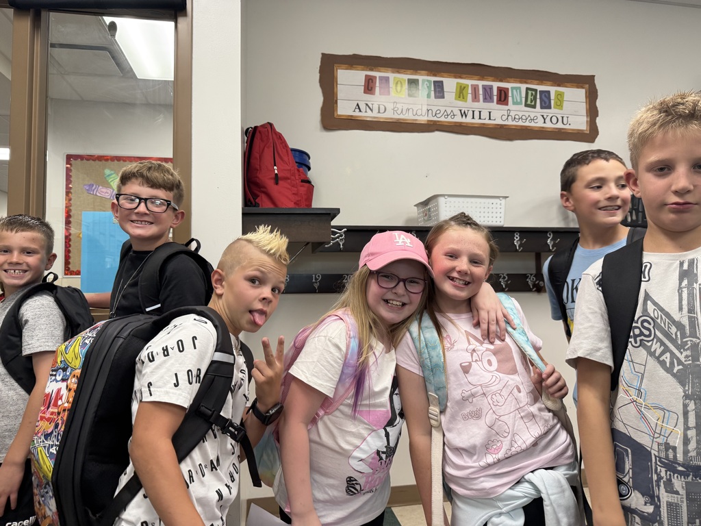 students lining up in classroom