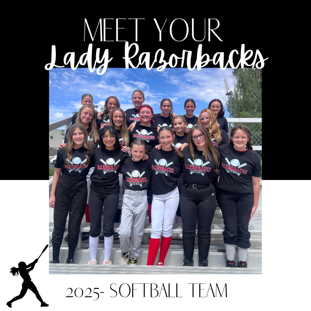 photograph of the 2025 Roy Jr high softball team