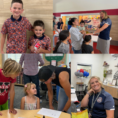 Students and staff pictured at back to school night.