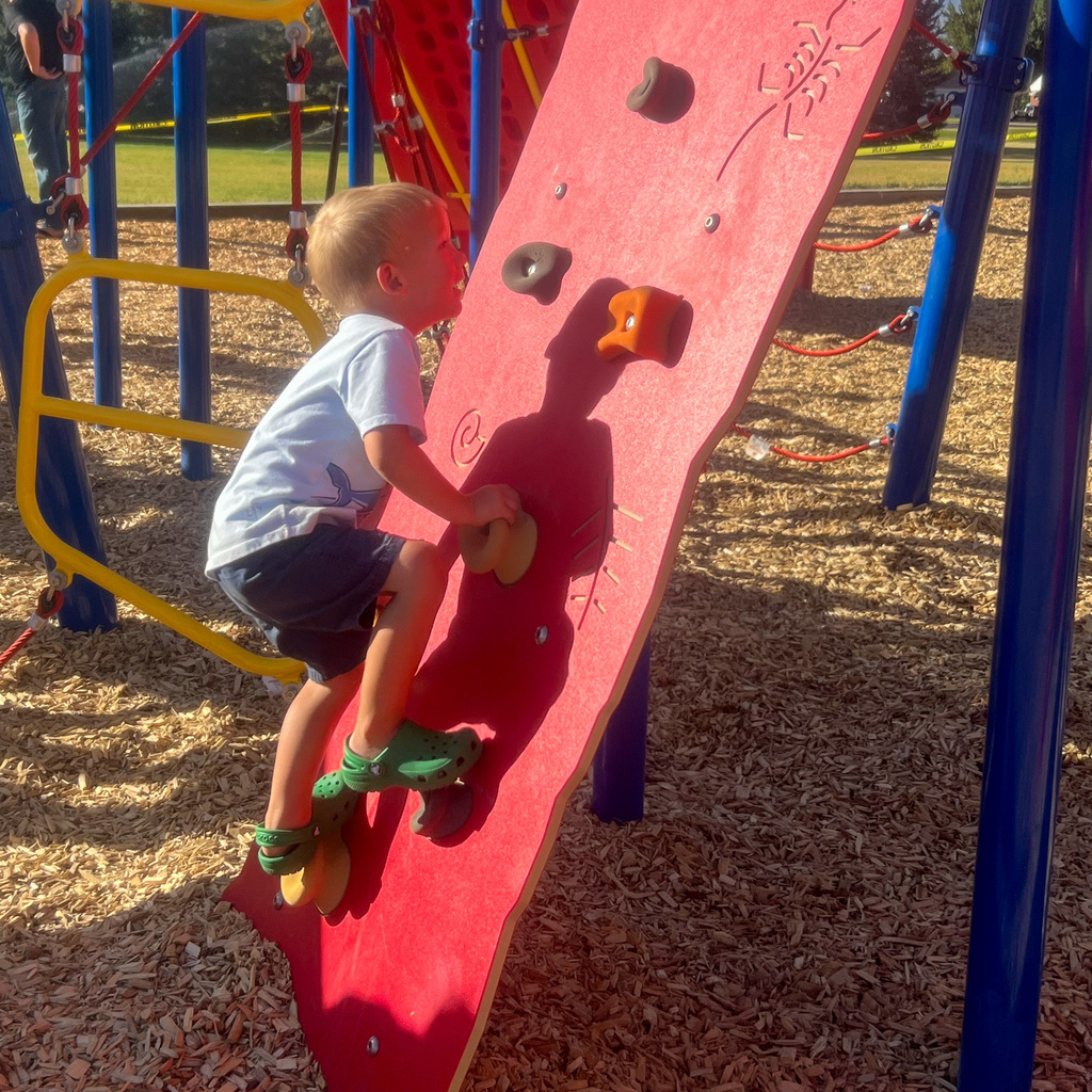 Students playing on school playground 