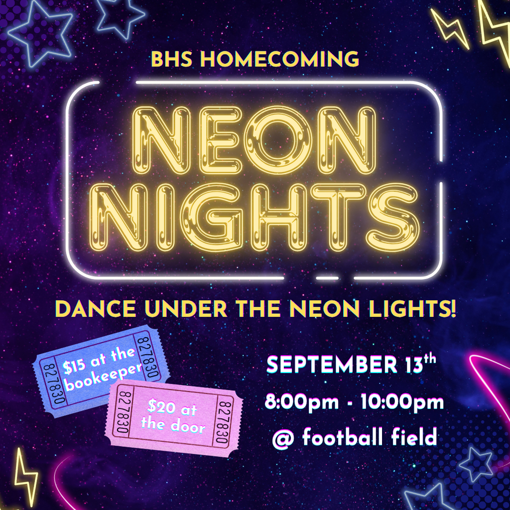 Homecoming Dance Theme: Neon Lights