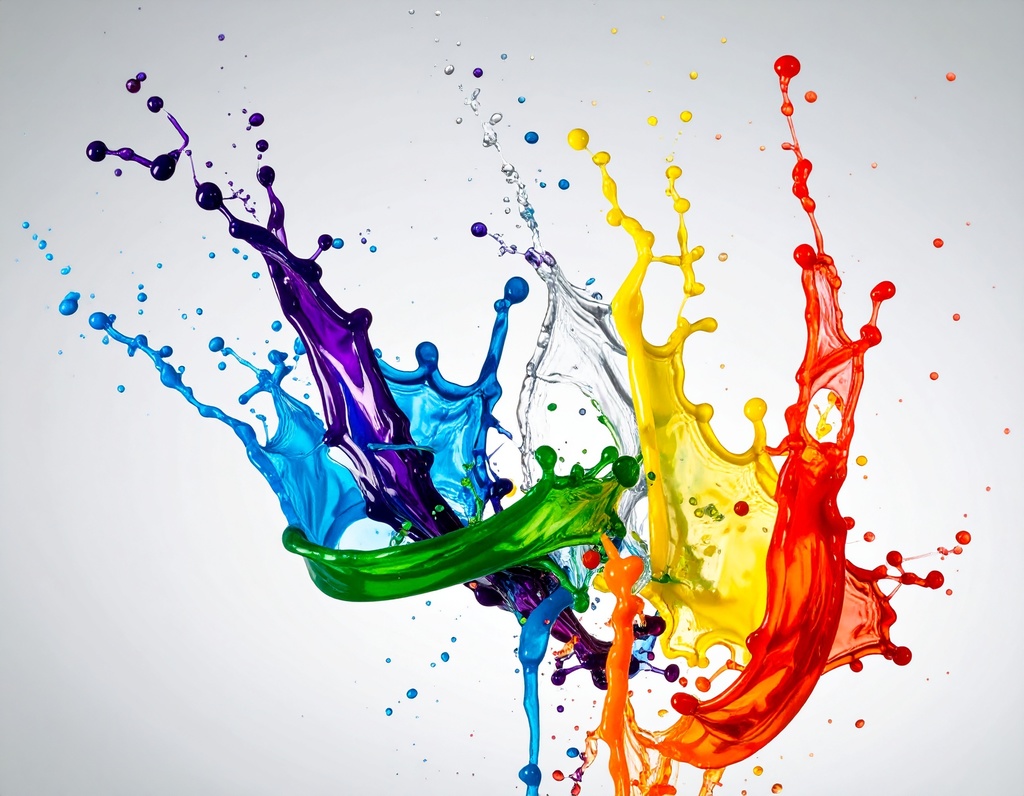 Splashes of color