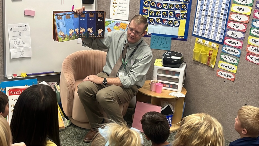 We were honored to welcome Assistant Superintendent Dave Hales, who shared the joy of reading with our students. Thank you for inspiring us!