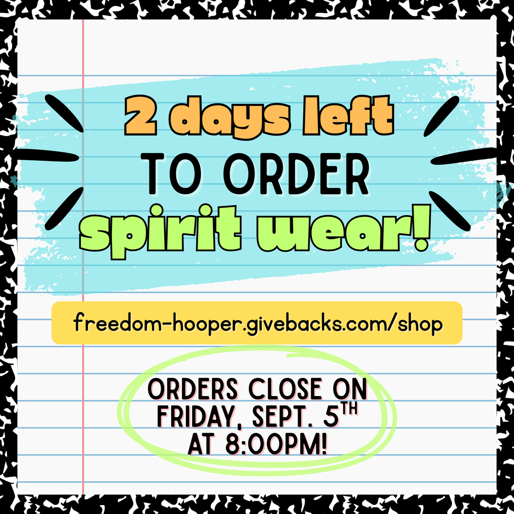 Spirit Wear Sale Final Day