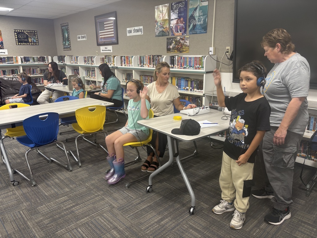 Kids being tested for hearing