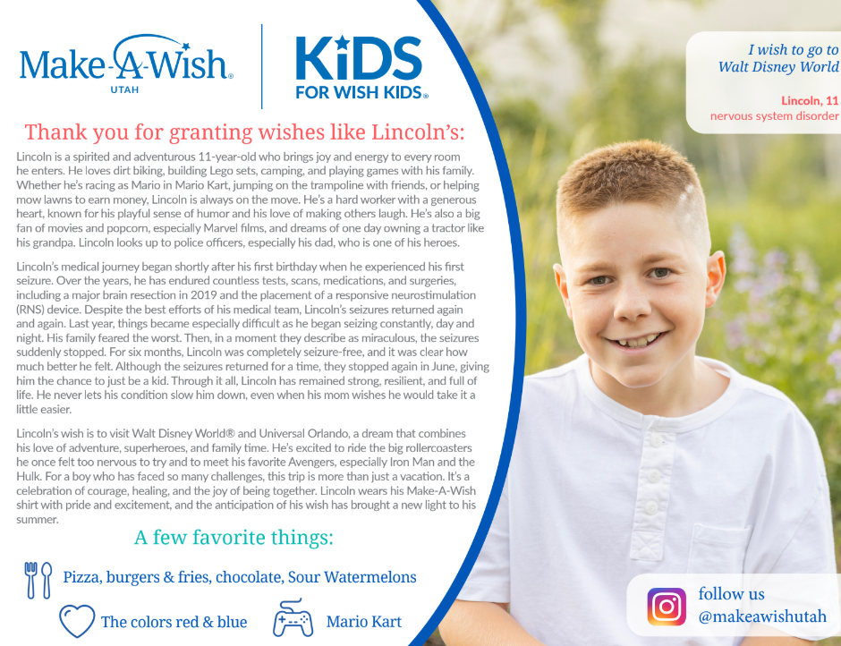 Make a Wish Utah: Lincoln and Bonneville High School