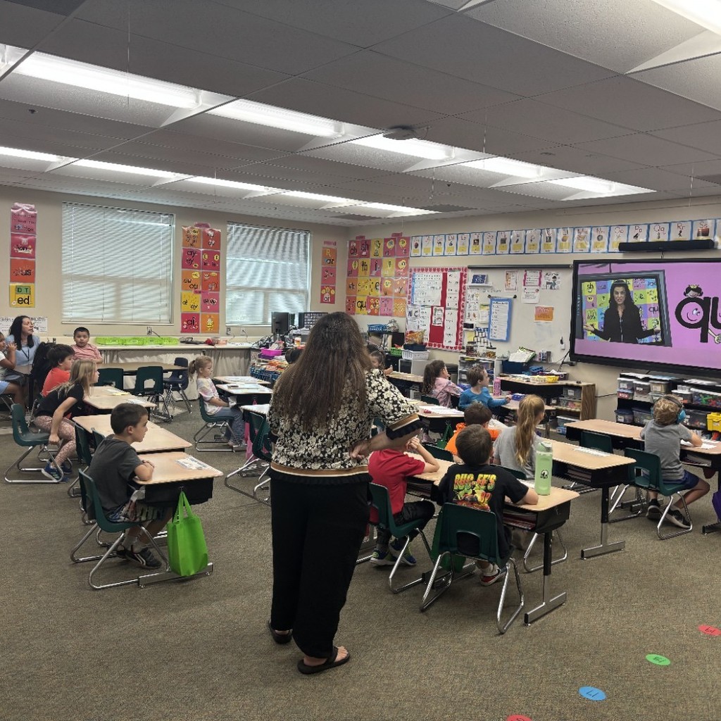 children learning in Mrs. Stoker's classroom