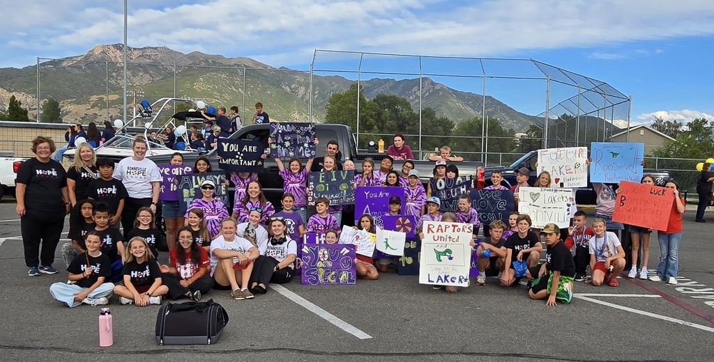 students from many different schools that supported Bonneville high school's homecoming parade