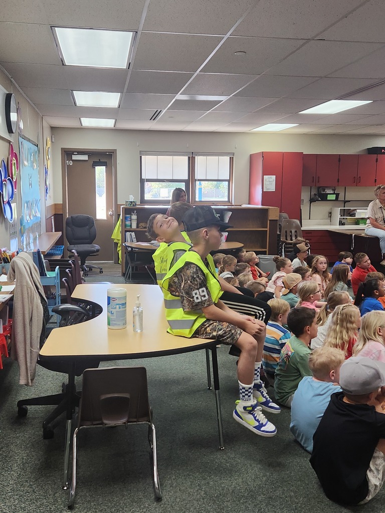 Students being read to.