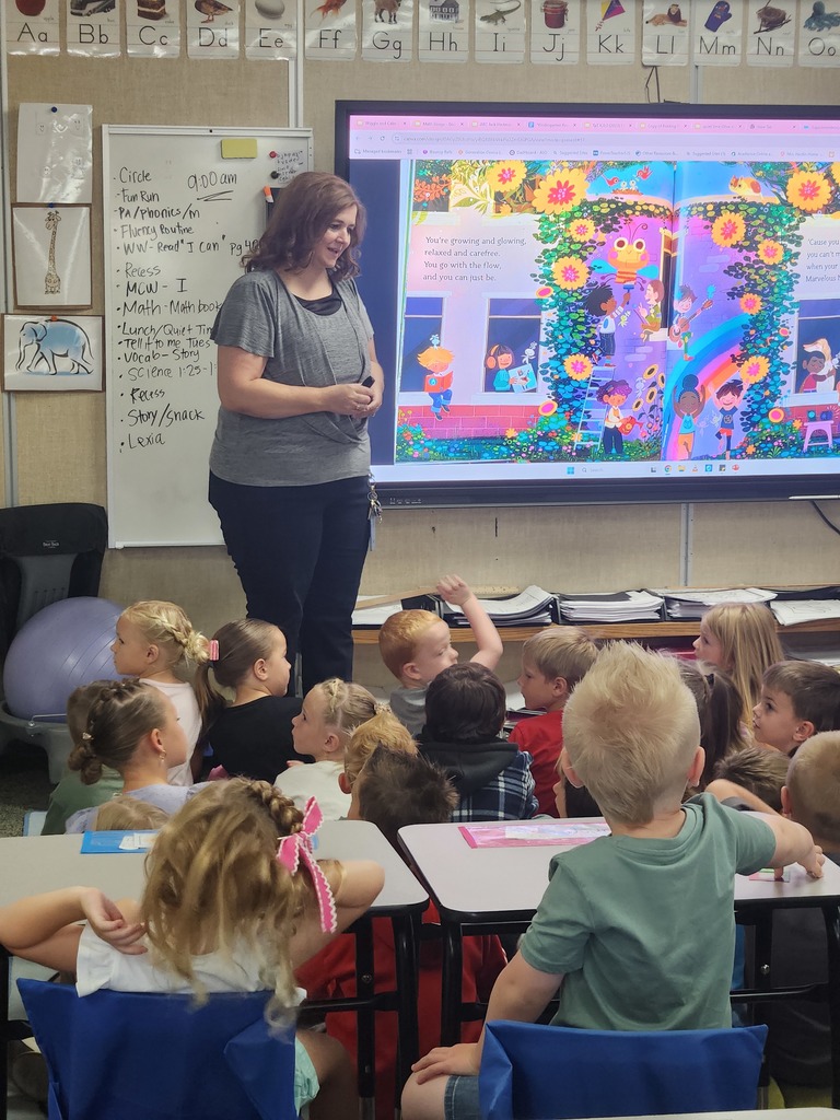 Students being read to.