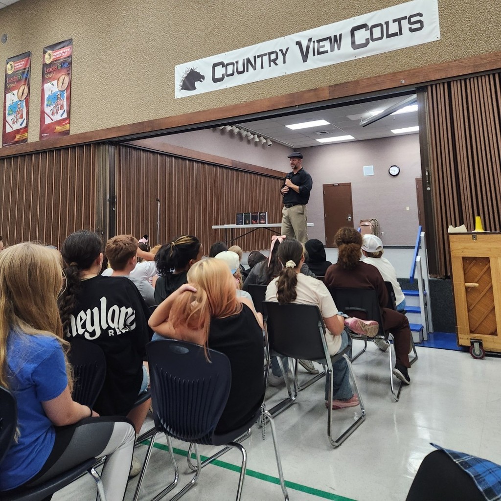 Lance Conrad with students. 