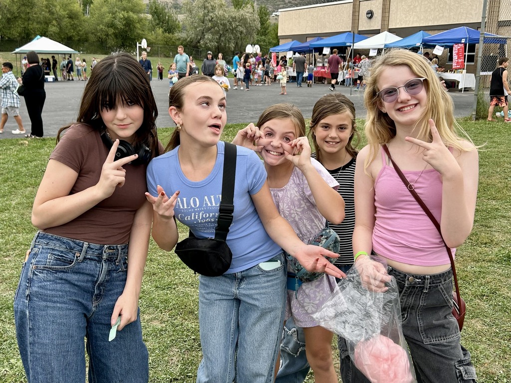 Students showing off silly faces