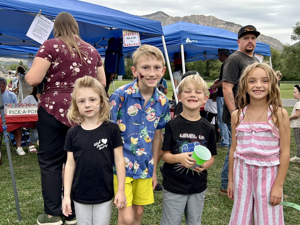 Students showing off face painting and good times