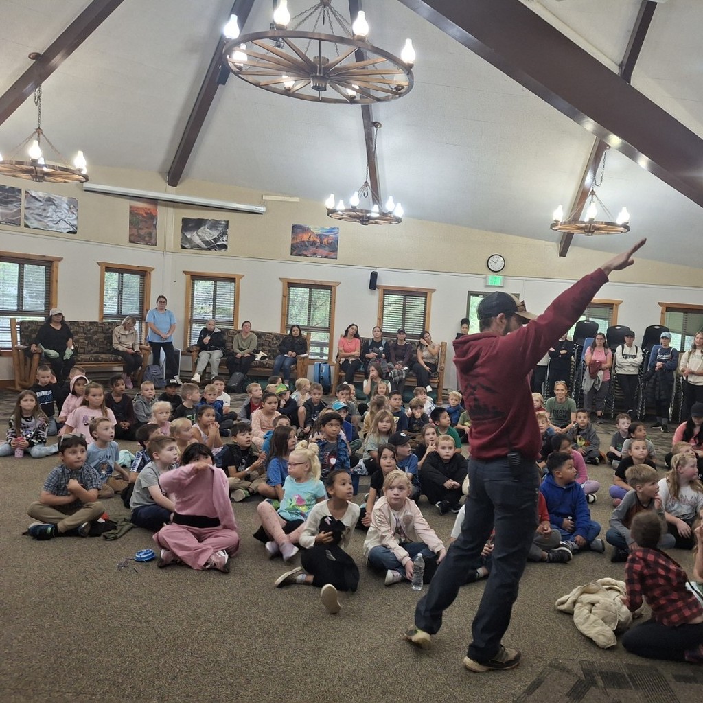 Kids listening to a presentation